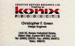 Chris's Konix Business Card