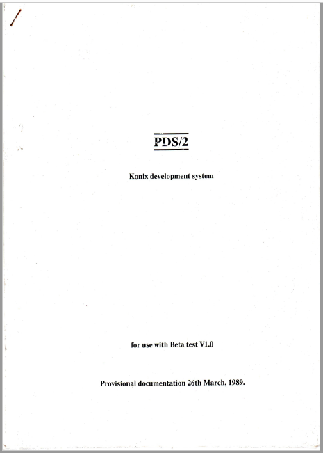 Konix PDS User Manual v0.01